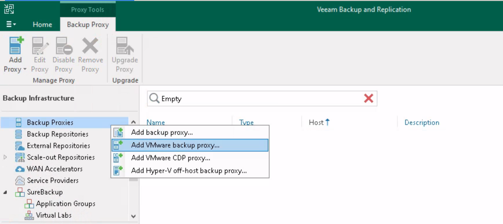 Veeam backup proxy ekle