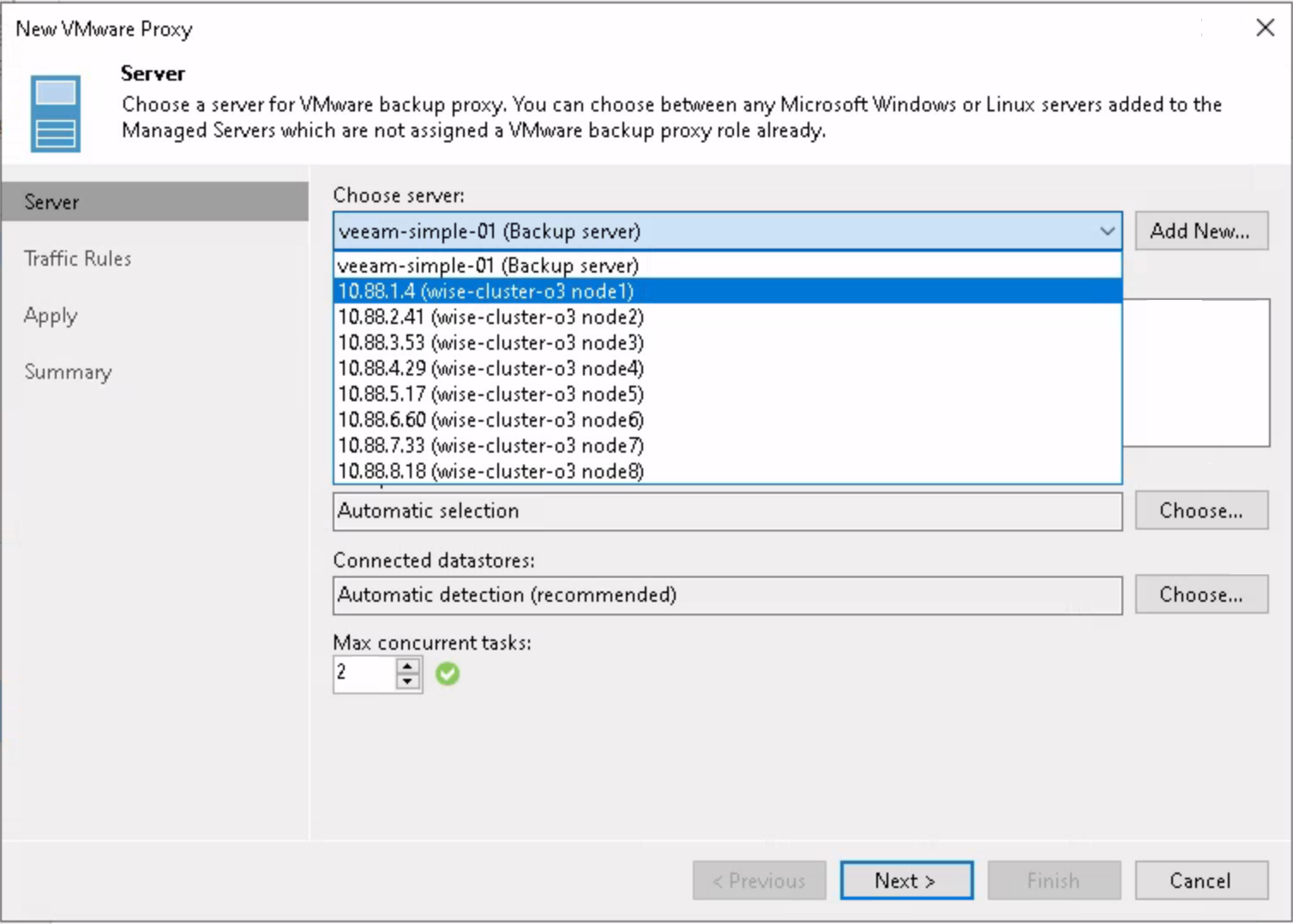 Veeam backup proxy olarak linux sunucu ekle